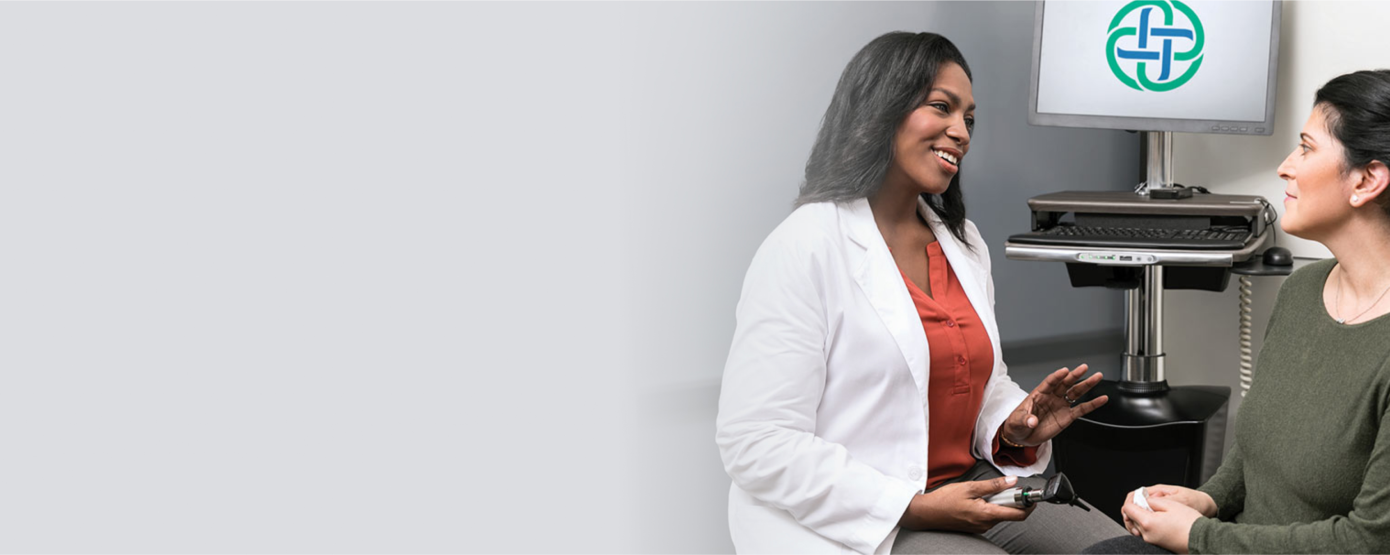 Doctor with patient