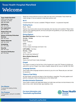 Texas Health Mansfield Quick Guide