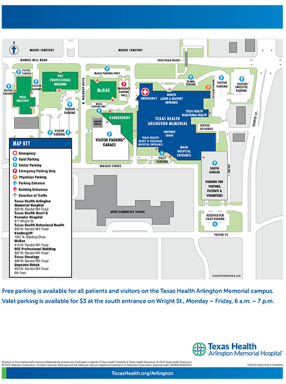 Texas Health Arlington Campus Map