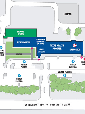 Texas Health Prosper Campus Map