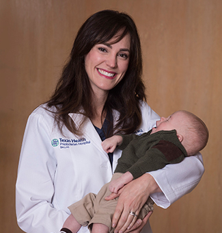 Meredith Ford O'Neal with baby
