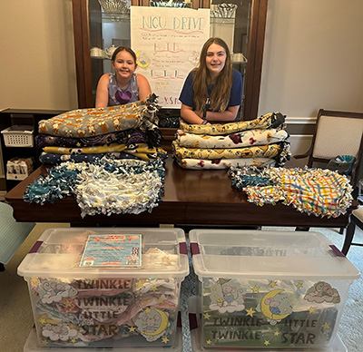 Girl Scouts at Texas Health Plano NICU