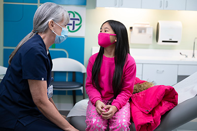 Child in clinic