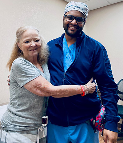 Joyce Stovall with Sai Karan Vamsi Guda, D.O.