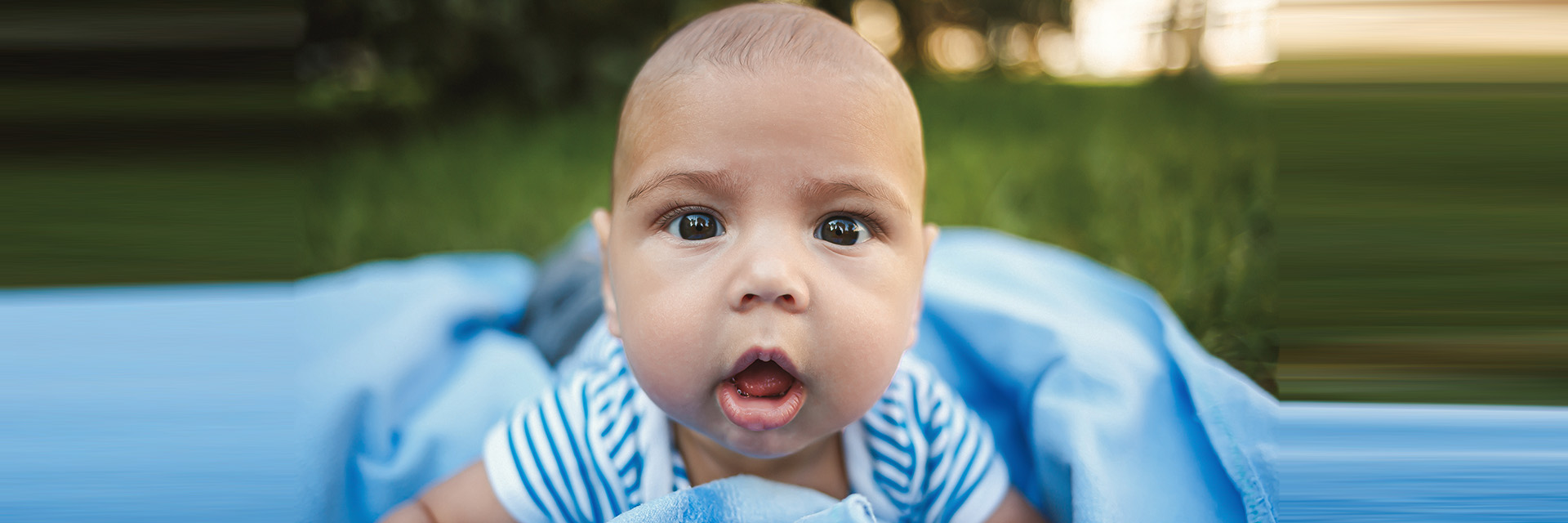 Baby on blanket