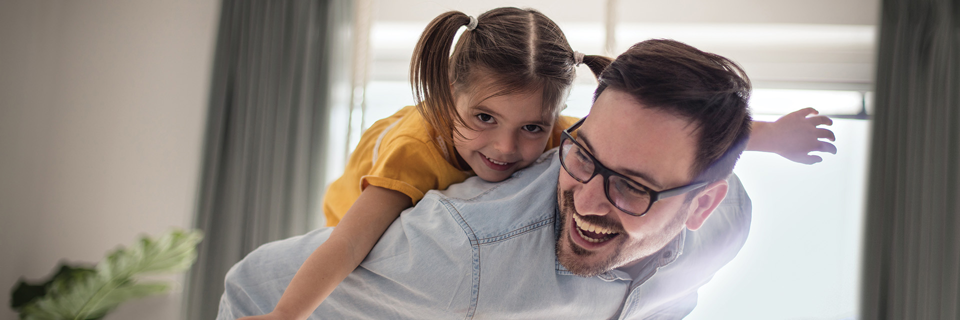 Daughter with father