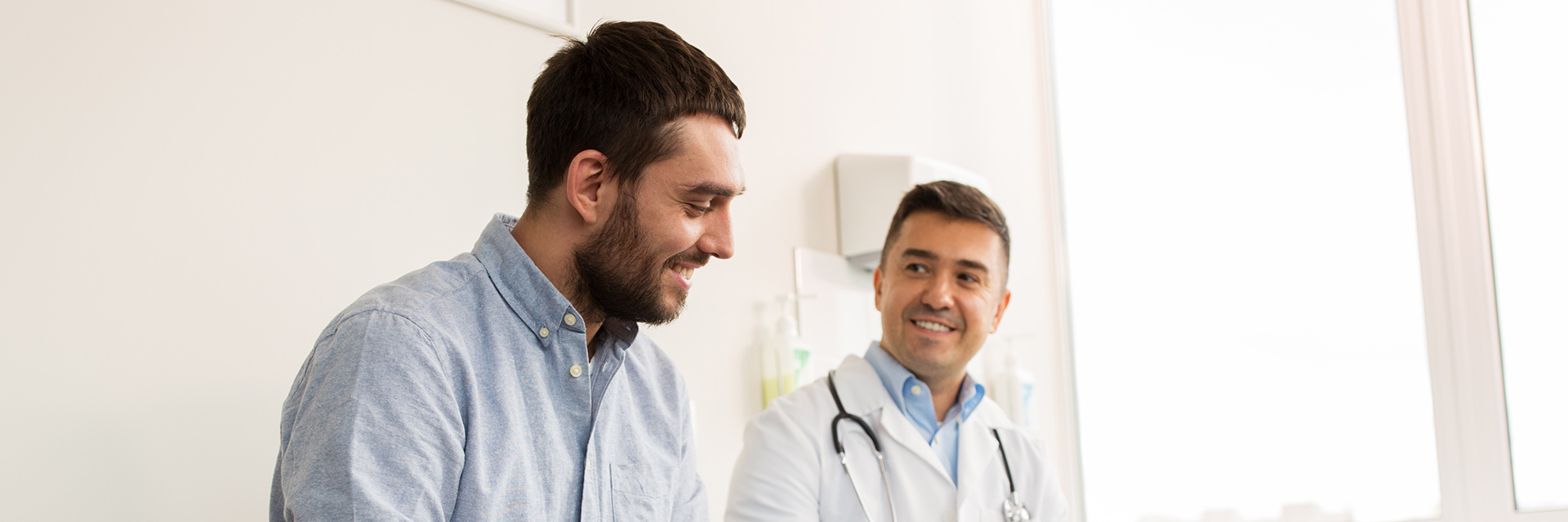 Doctor with patient