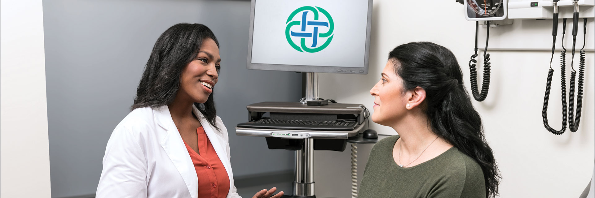 Doctor talking to patient