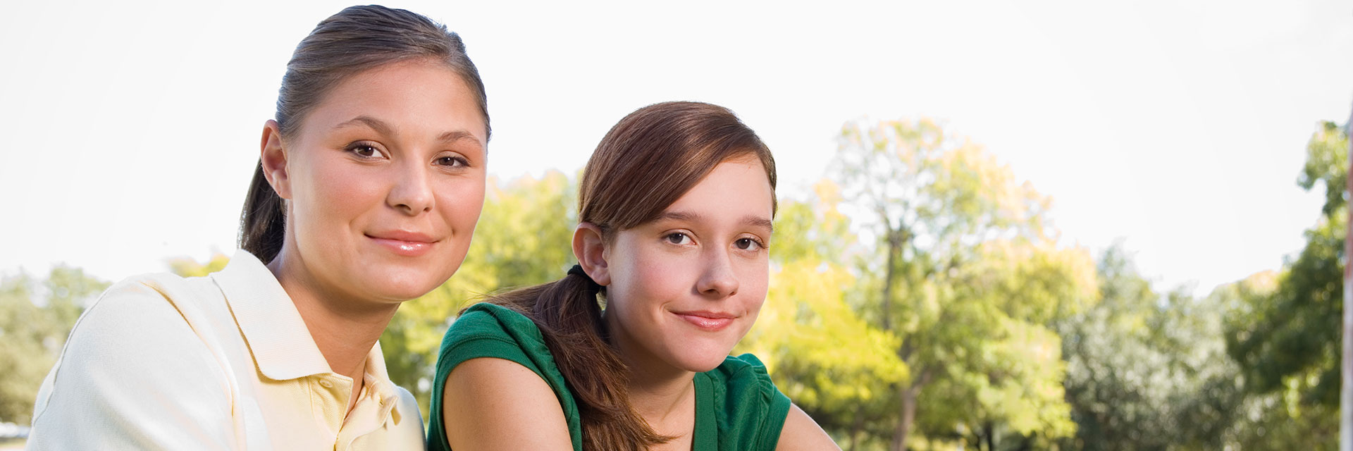 Girls sitting at table