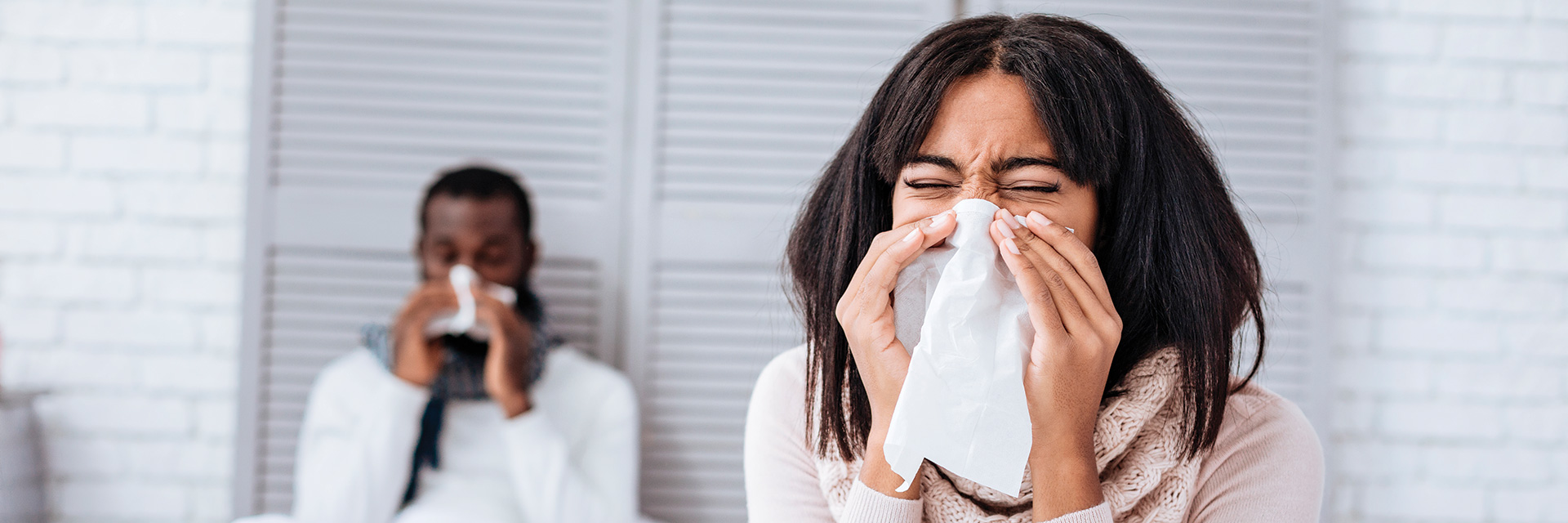 Couple Sneezing