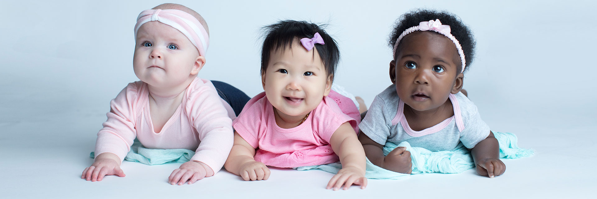 Three female babies