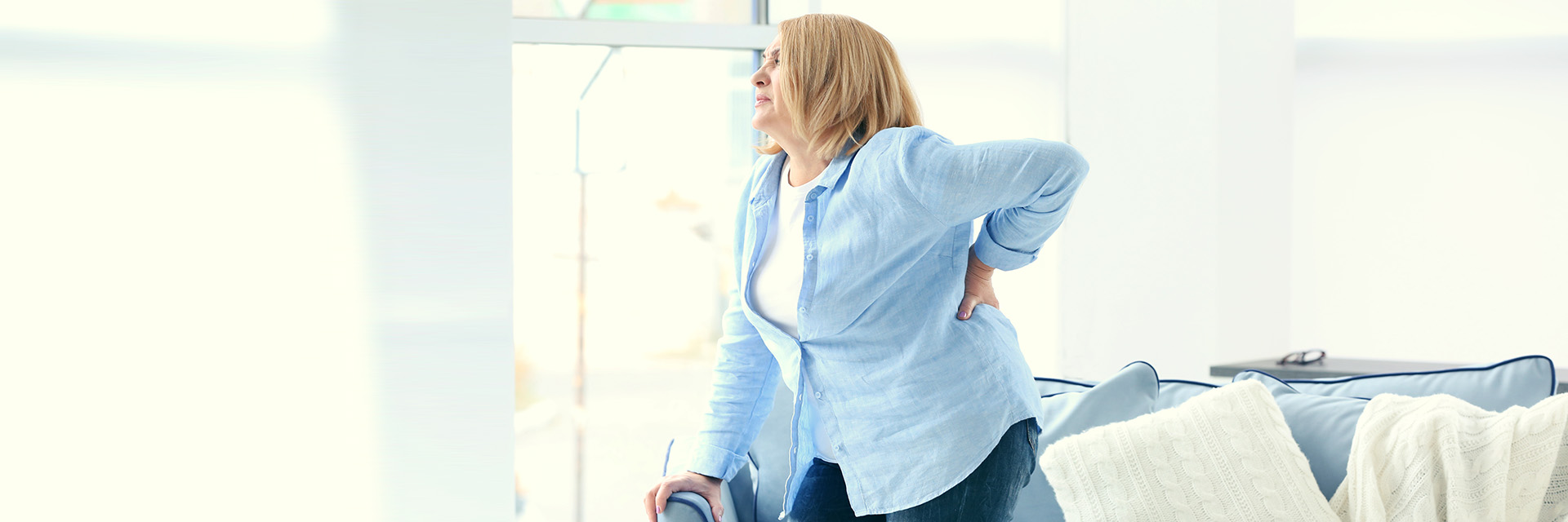 Woman with back pain