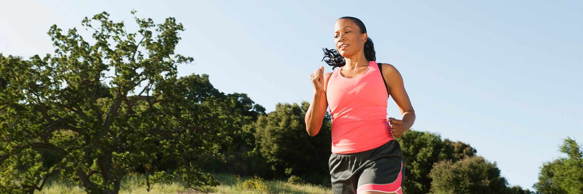 Woman Running Outdoors