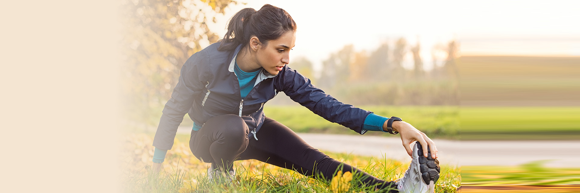 Woman stretching