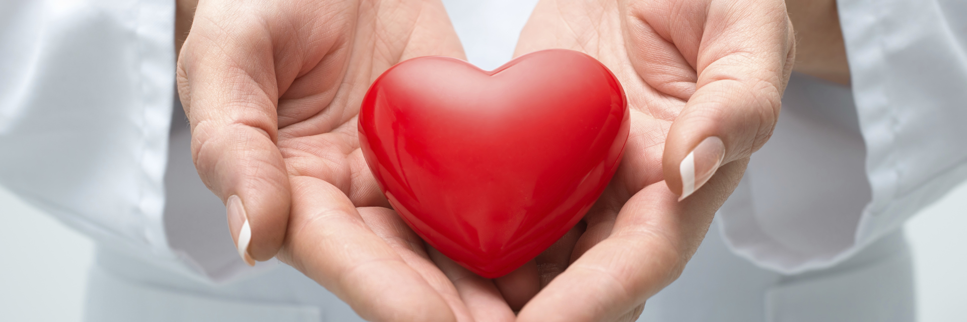 Hands holding a heart