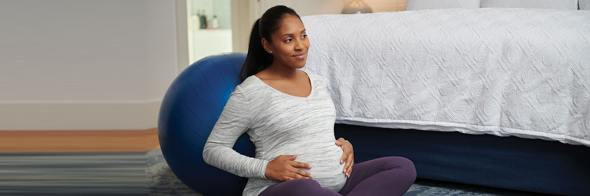 Pregnant Mom with Yoga Ball