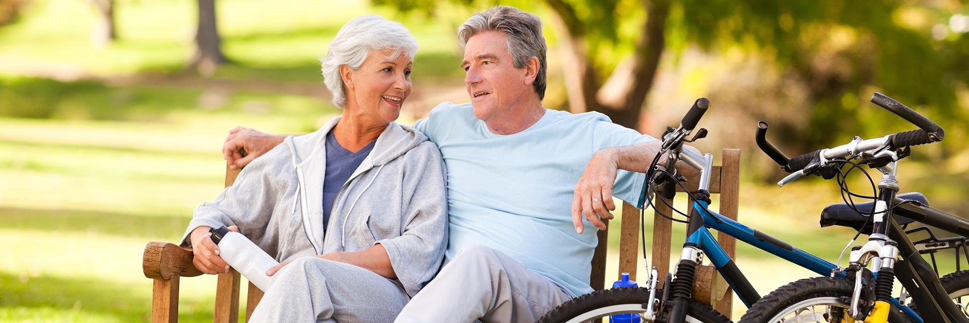 Couple sitting on bench