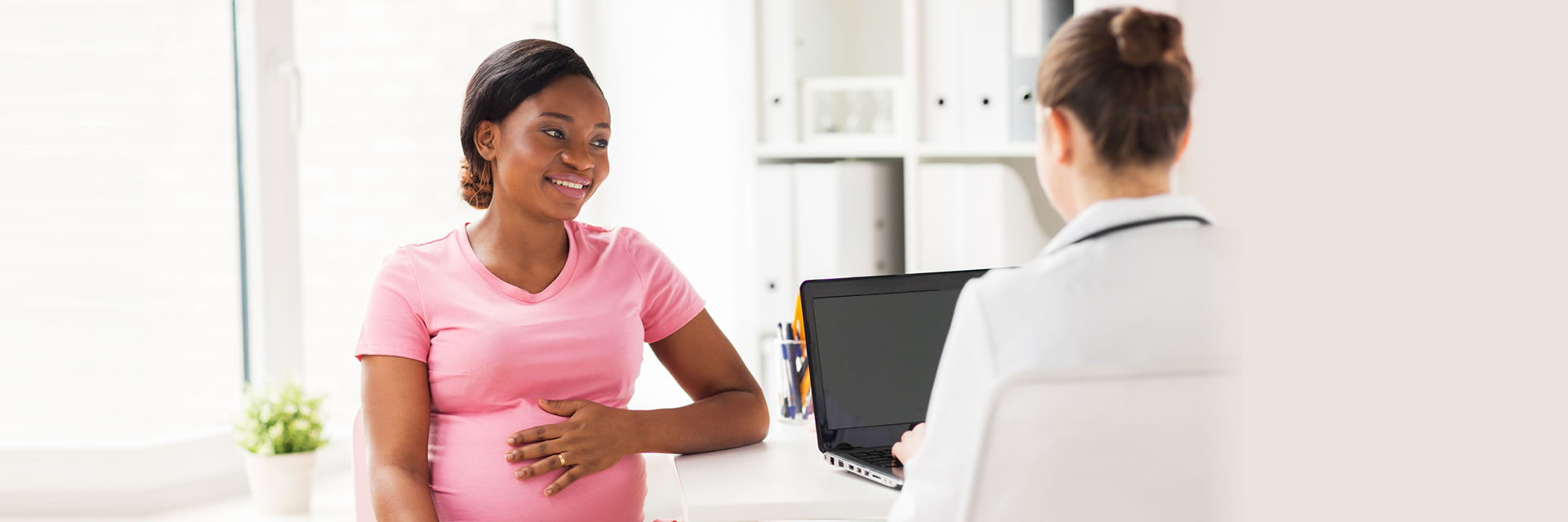 pregnant woman with provider