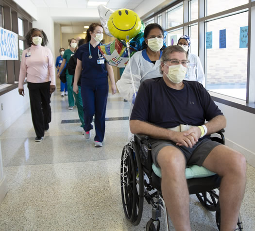 First Critically Ill Covid 19 Patient At Texas Health Dallas Goes Home After 73 Days In Hospital
