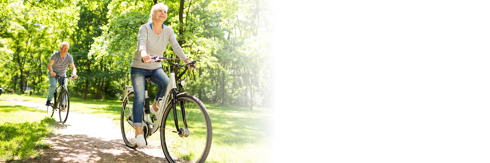 Couple bike riding