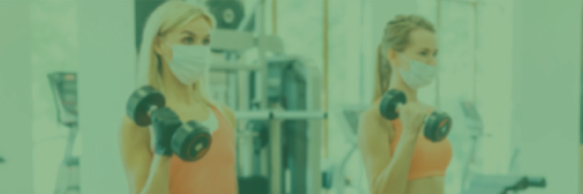 Two women working out