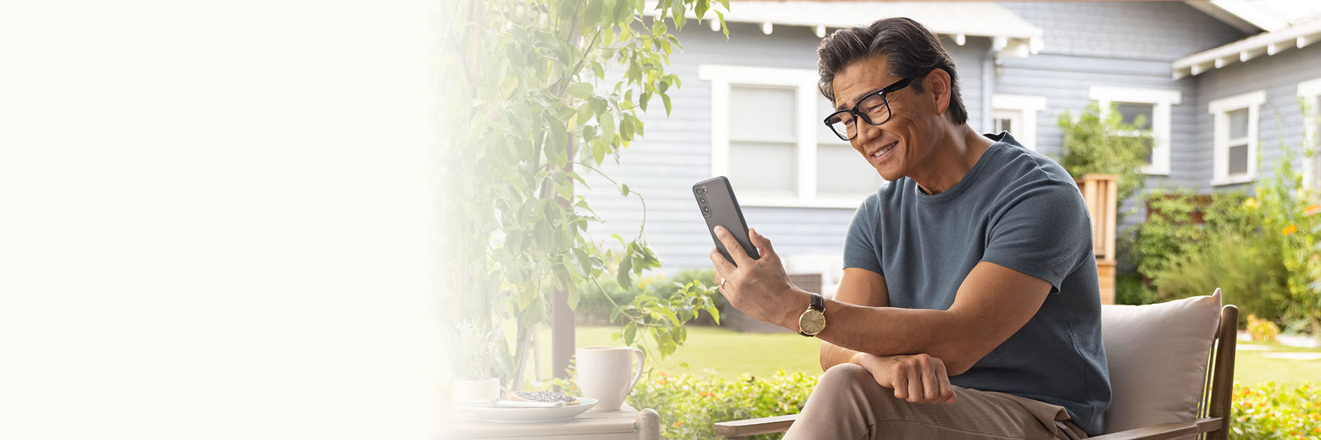 Man on video call