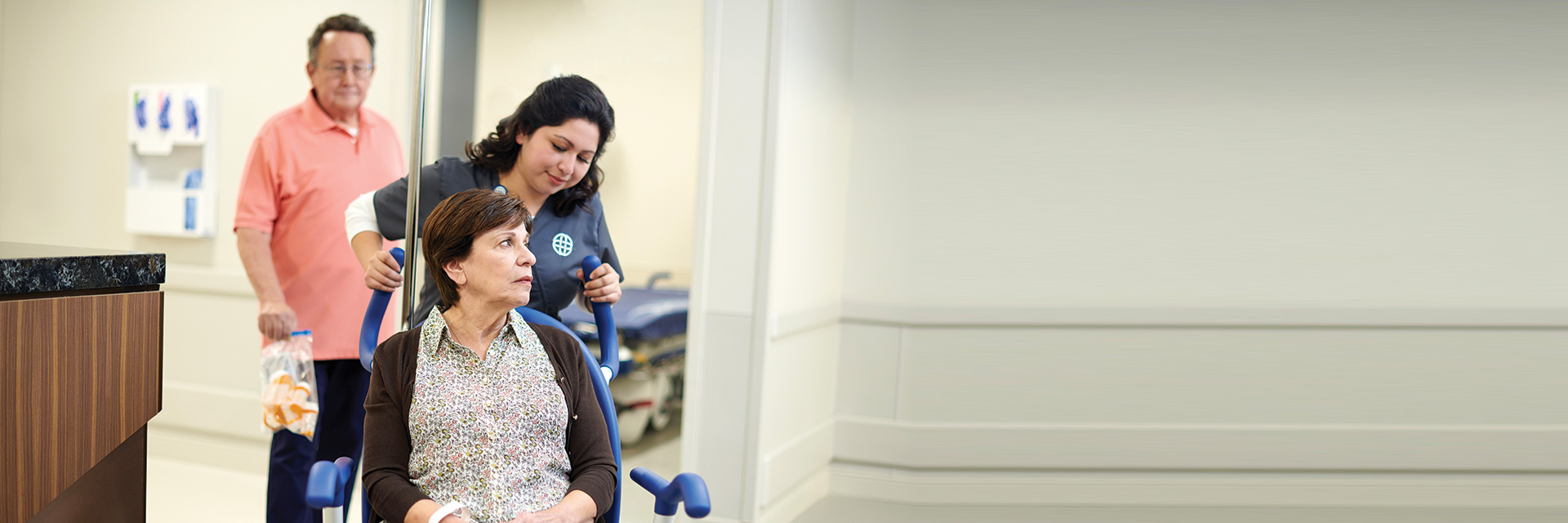 Patient in wheelchair