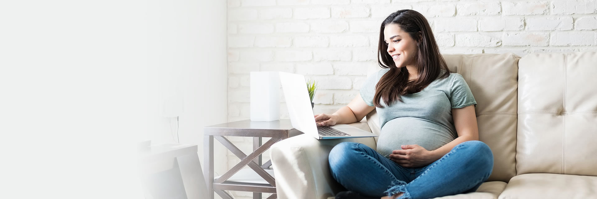 Woman using laptop