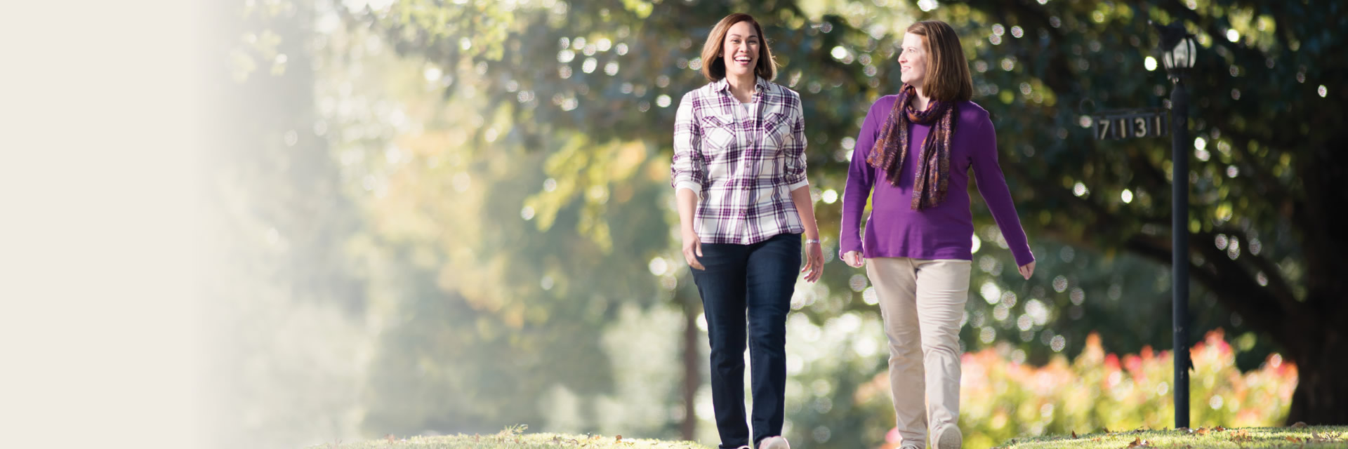 Two Women Walking Outside