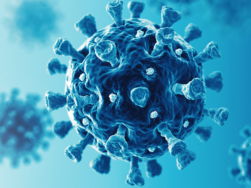 Close up of the COVID-19 Virus