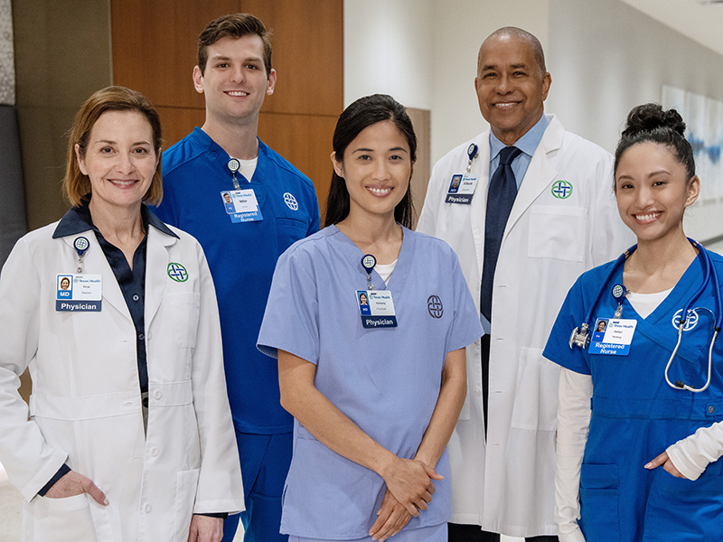 Doctors, nurses and techs at the hospital