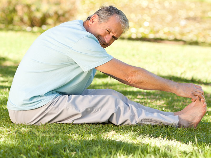 Man stretching