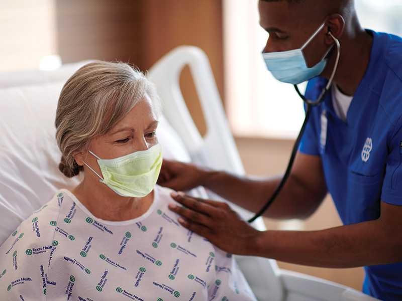 Nurse with patient