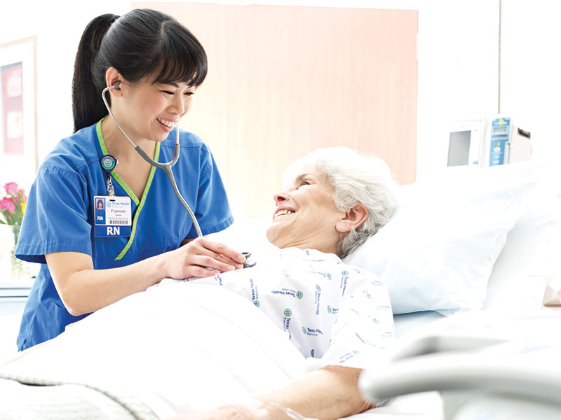 Nurse with patient
