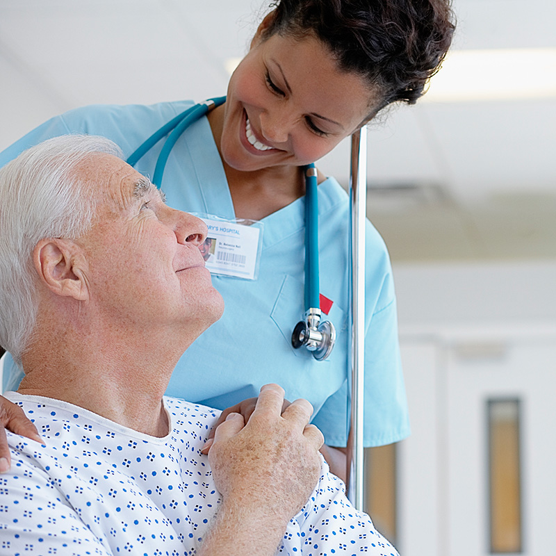 Nurse with patient