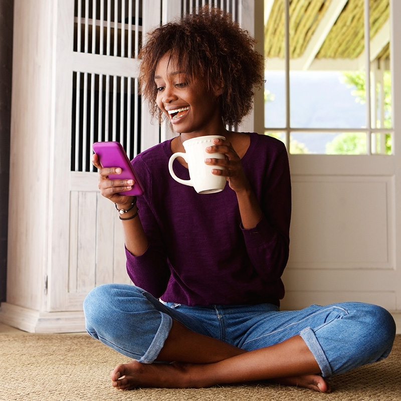 Woman with phone