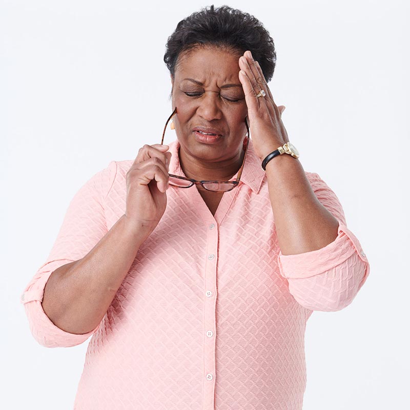 Woman with headache