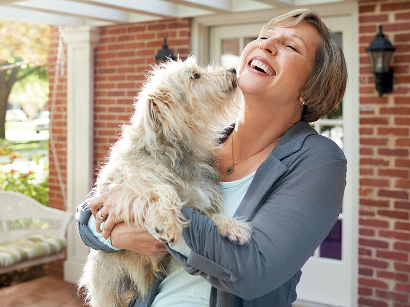 Woman with dog