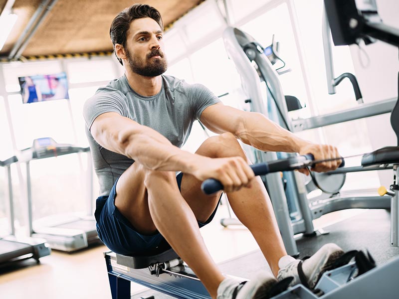 Man Rowing