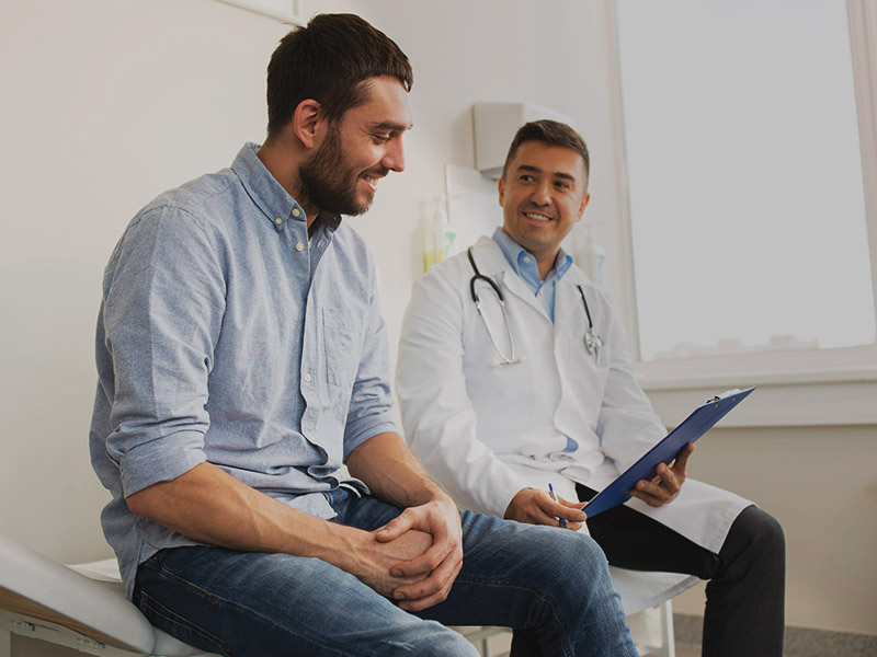 Man talking to his Doctor