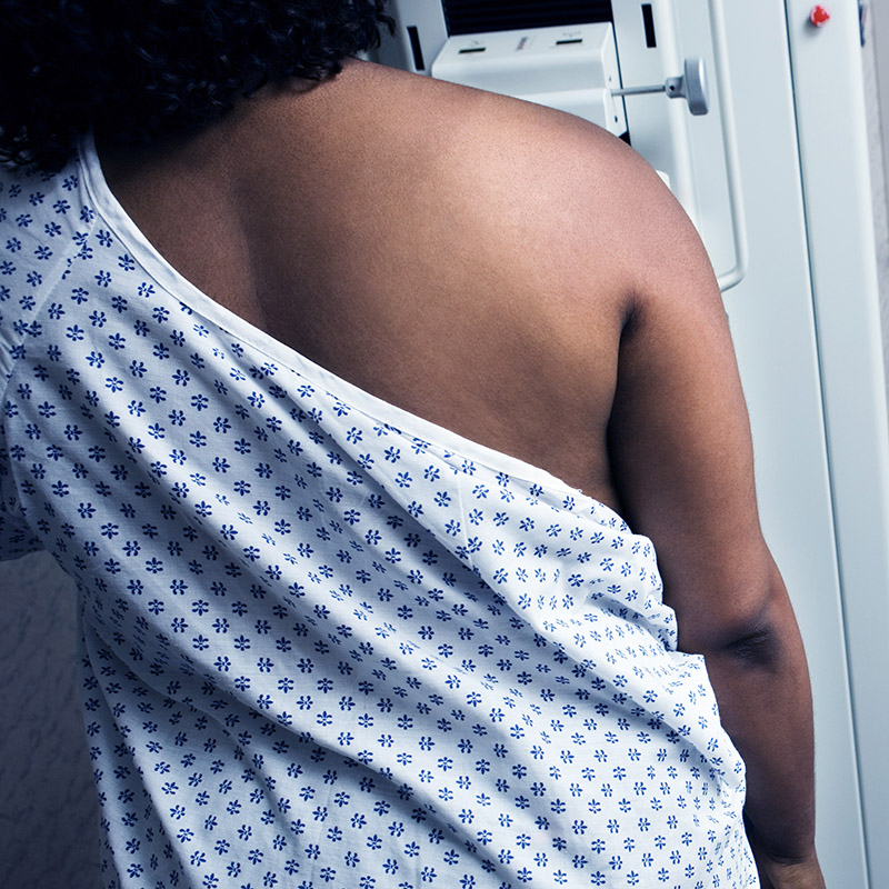 Patient Having a Mammogram