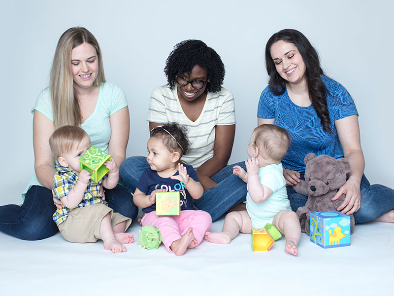 Group of moms with babies