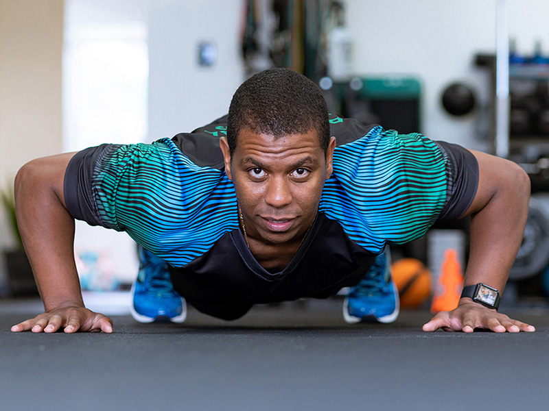 Man doing push-up