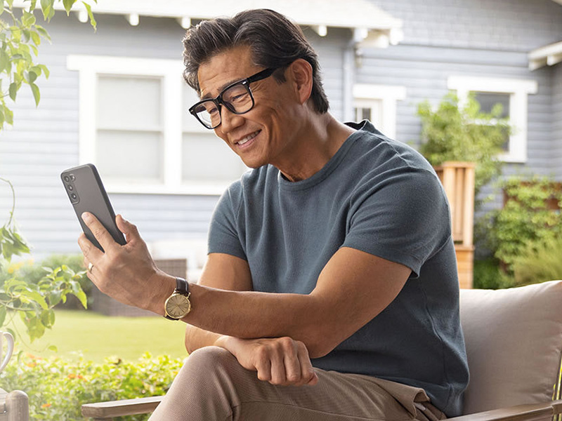 Man on video call