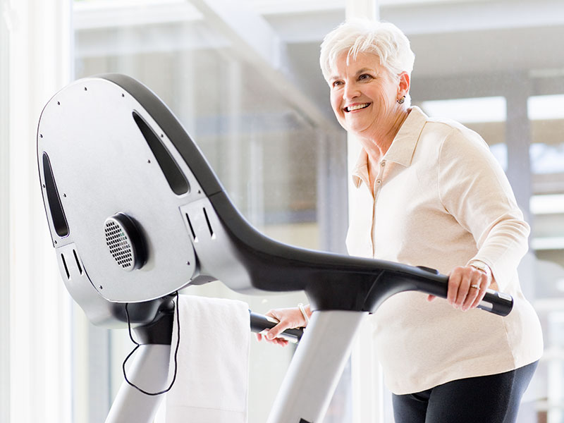 Woman on treadmill