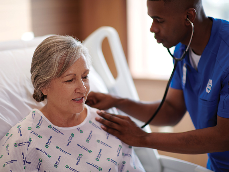 Nurse with patient