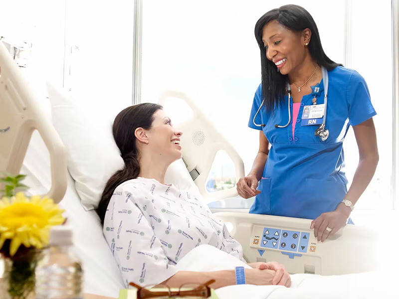 Nurse with patient