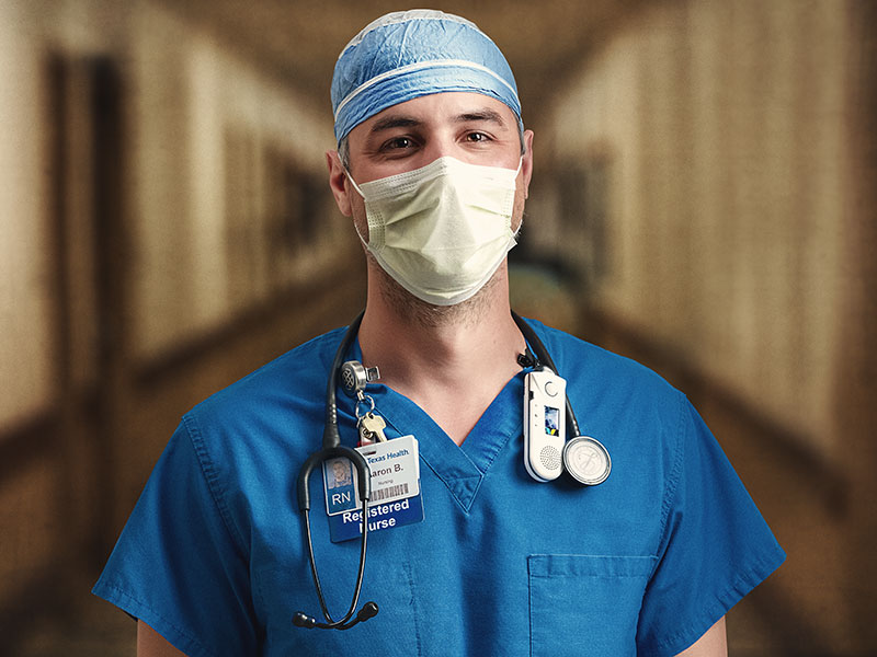 Provider with mask