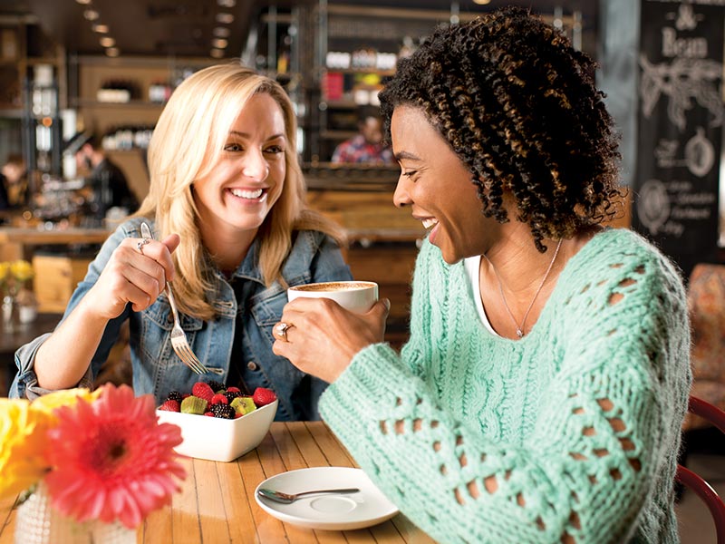 Two Women Having Coffee