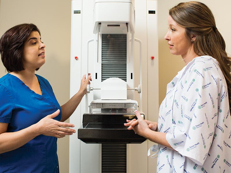 Woman at Mammogram Appointment